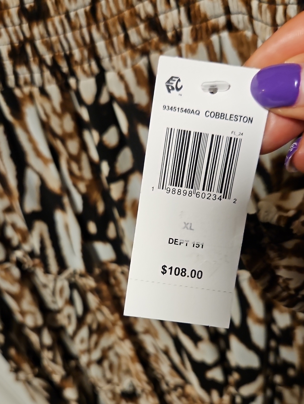 MSK Tiered Long Sleeve Animal Print Maxi Dress - Picture 8 of 10